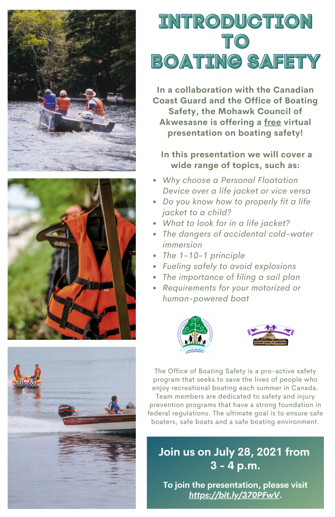 INTRODUCTION TO BOATING SAFETY – Mohawk Council of Akwesasne