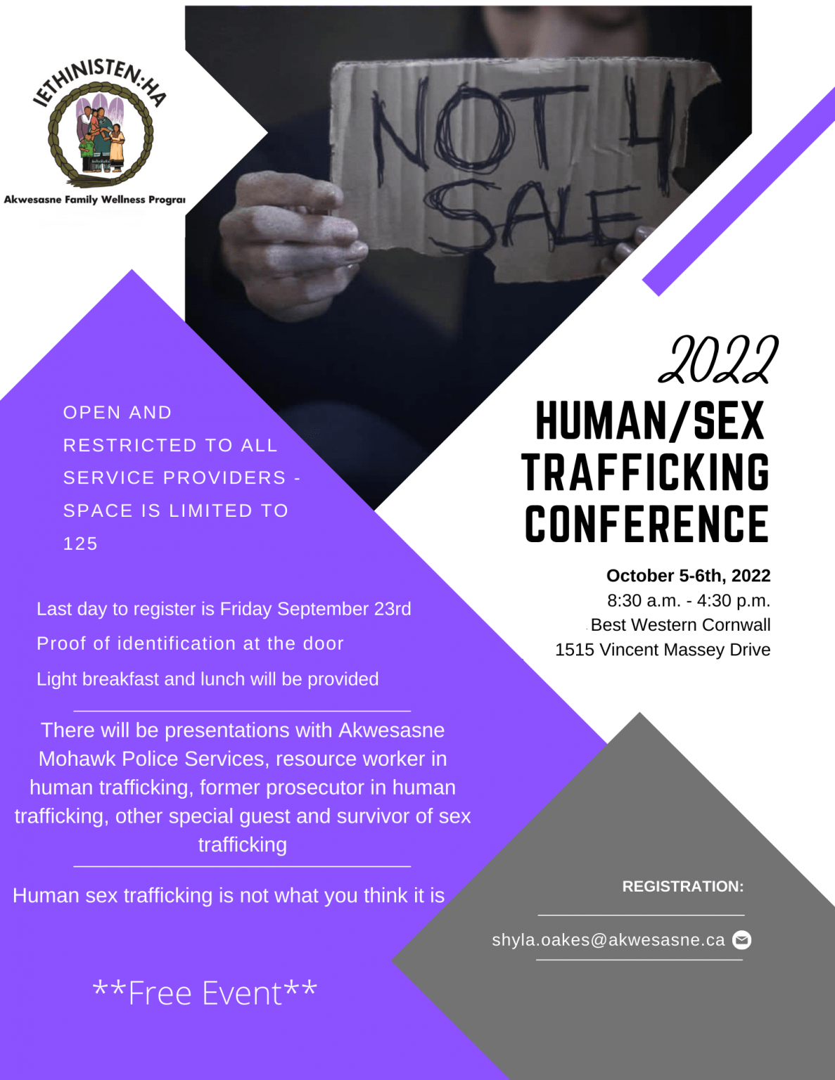 AFWP HUMAN/SEX TRAFFICKING CONFERENCE Mohawk Council of Akwesasne