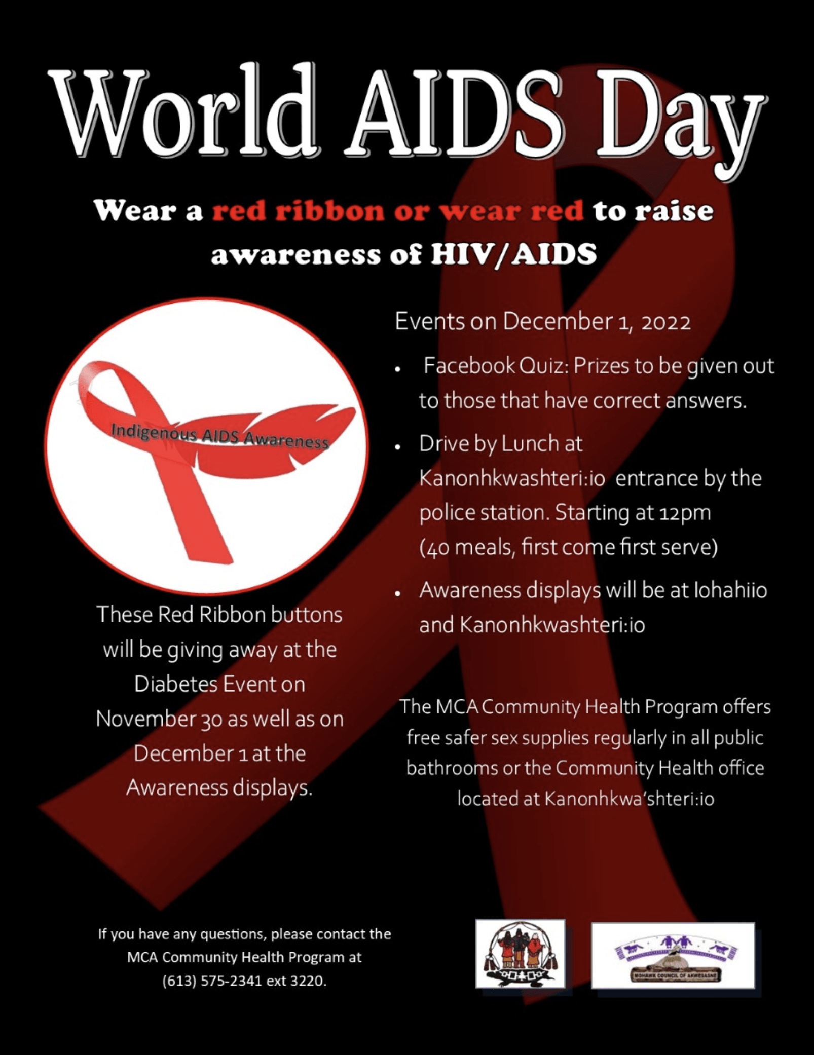 WORLD AIDS DAY 2022 Mohawk Council of Akwesasne