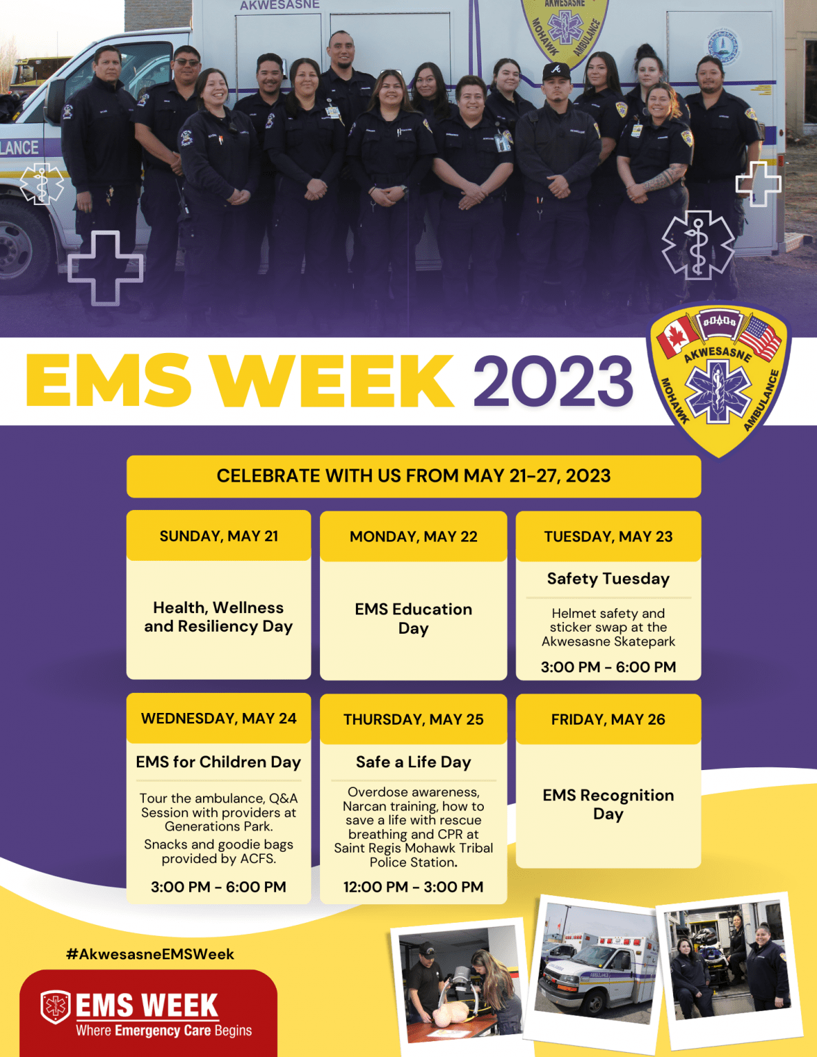EMS WEEK 2023 Mohawk Council of Akwesasne