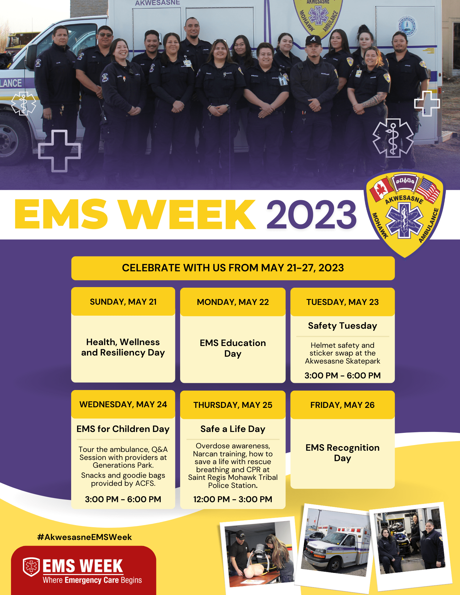 EMS WEEK 2023 Mohawk Council of Akwesasne