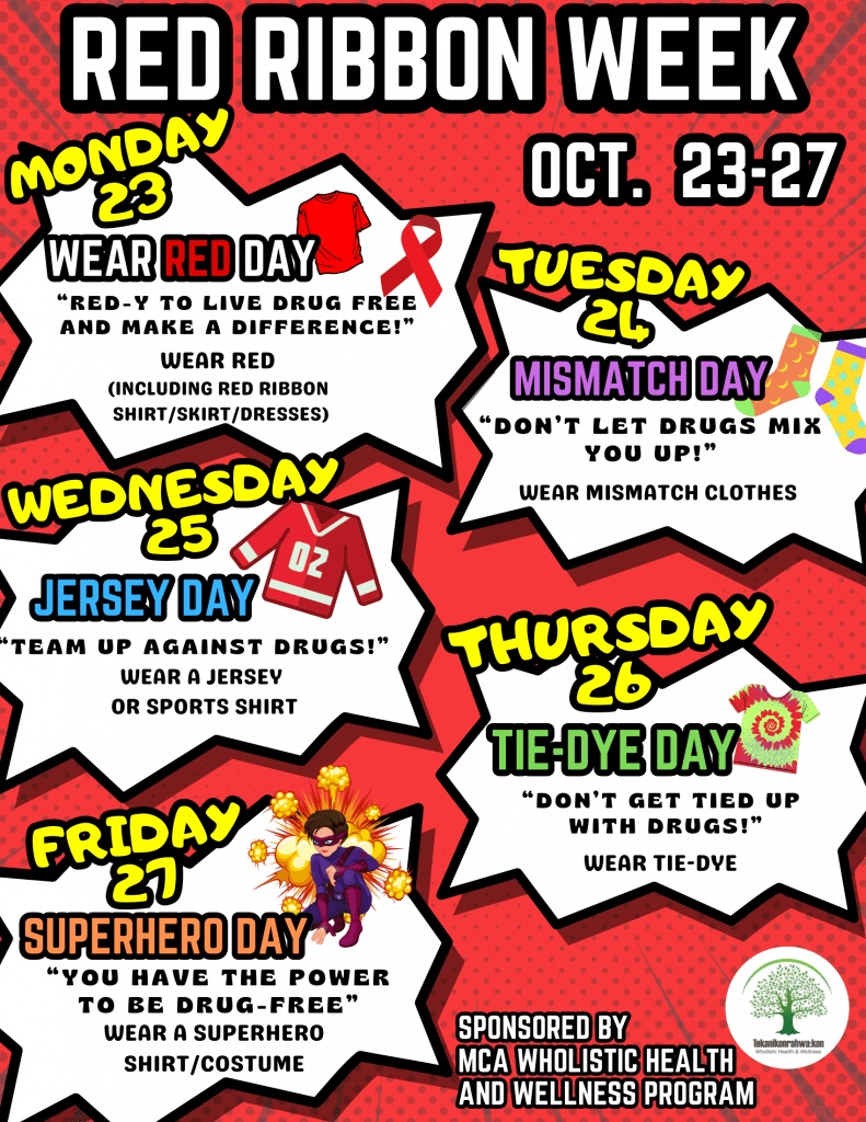 red ribbon week 2023 dress up days