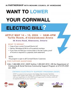 Info Session — Lower Cornwall Electric Bill @ A'nowara'ko:wa Arena - Turtle Room